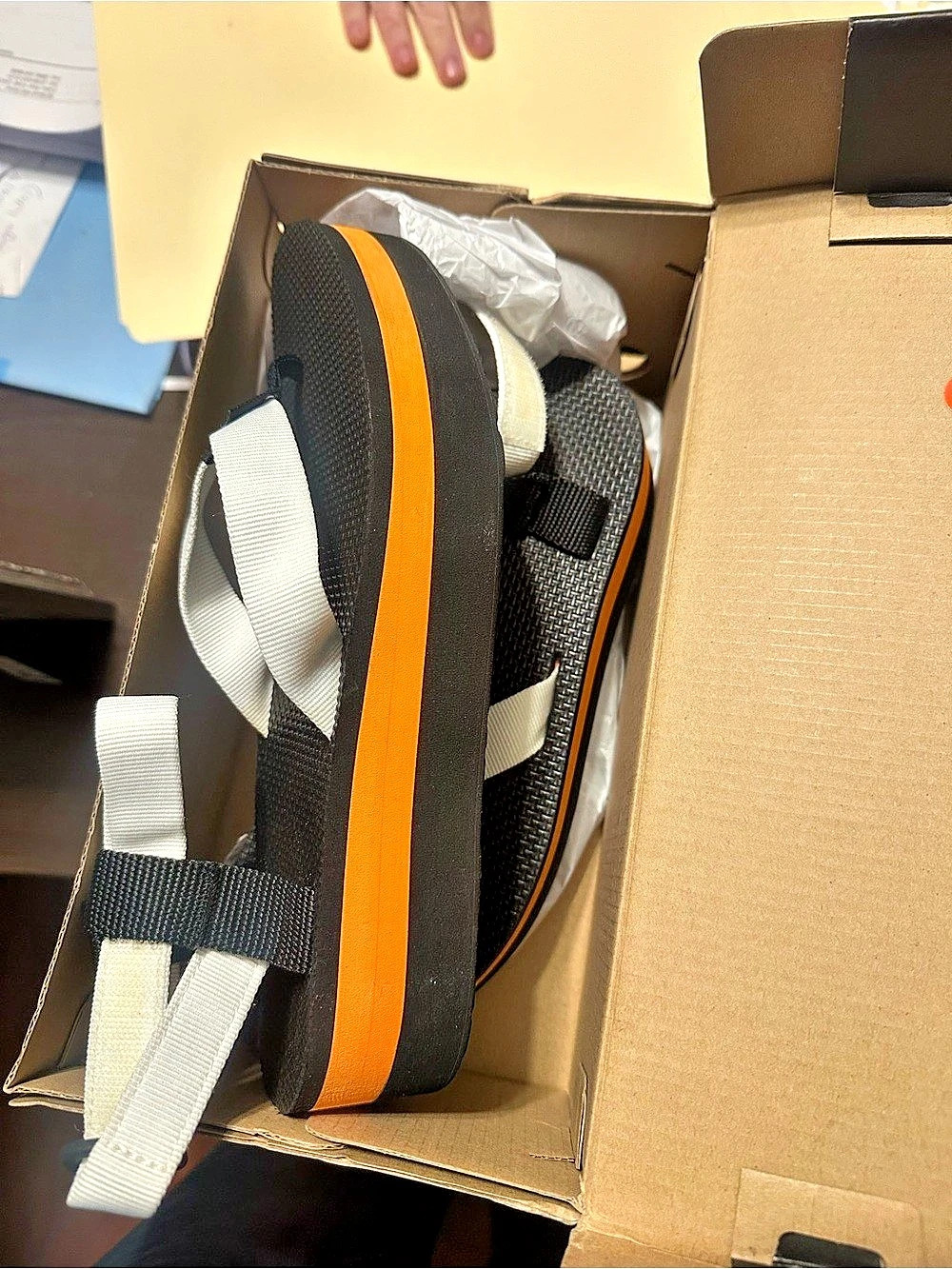 Teva W Platform Sandal Platform Sandals in Black & Orange US 10 NWT